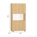 Tủ hồ sơ THS07.6 80x160 - Vân gỗ nhạt
