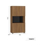 Tủ hồ sơ THS07.7 80x160 - Vân gỗ đậm