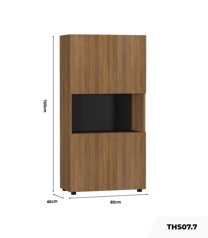 Tủ hồ sơ THS07.7 80x160 - Vân gỗ đậm