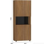 Tủ hồ sơ THS07.9 80x200 - Vân gỗ đậm