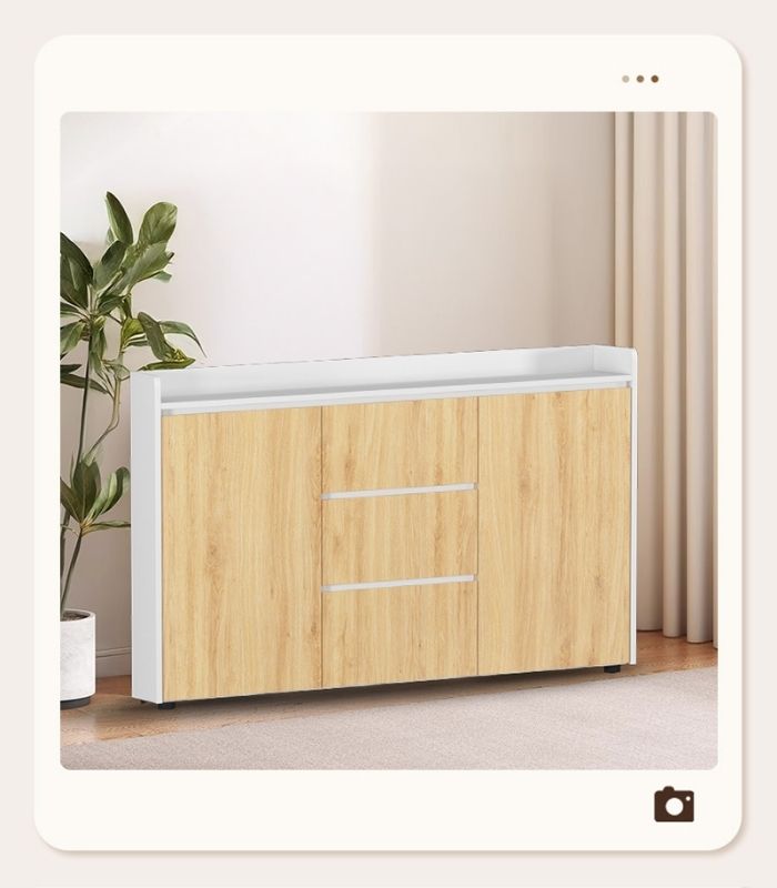 Tủ hồ sơ THS08.1 120x100 - Vân gỗ nhạt kết hợp Trắng