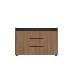 Tủ hồ sơ THS08.2 120x100 - Vân gỗ đậm kết hợp Đen