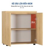 Tủ hồ sơ THS09.1 80x80 - Vân gỗ nhạt