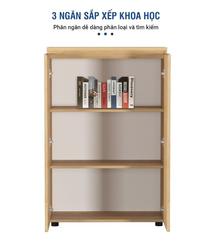 Tủ hồ sơ THS09.3 80x120 - Vân gỗ nhạt