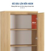 Tủ hồ sơ THS09.3 80x120 - Vân gỗ nhạt