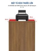 Tủ hồ sơ THS09.4 80x120 - Vân gỗ đậm