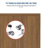 Tủ hồ sơ THS09.4 80x120 - Vân gỗ đậm