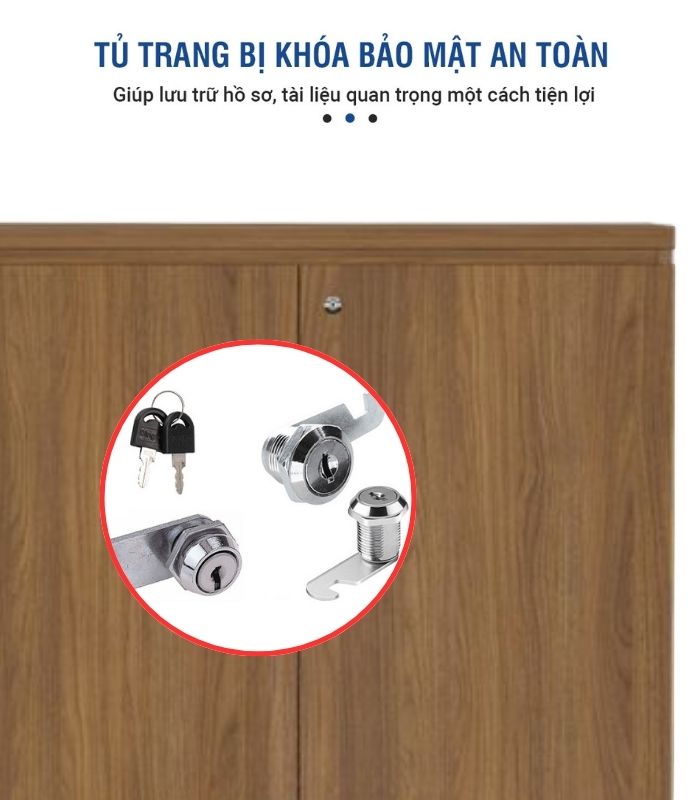 Tủ hồ sơ THS09.4 80x120 - Vân gỗ đậm