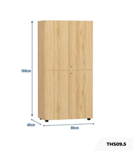 Tủ hồ sơ THS09.5 80x160 - Vân gỗ nhạt