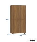 Tủ hồ sơ THS09.6 80x160 - Vân gỗ đậm