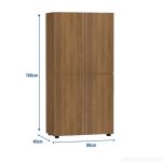 Tủ hồ sơ THS09.6 80x160 - Vân gỗ đậm