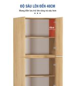 Tủ hồ sơ THS09.9 80x200 - Vân gỗ nhạt
