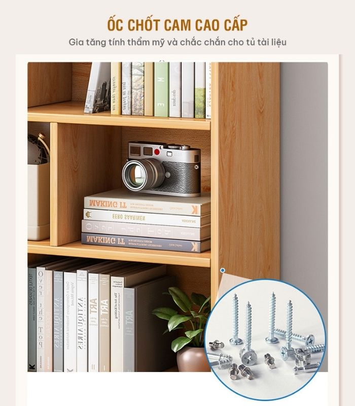 Tủ hồ sơ THS10.2 120x120 - Vân gỗ nhạt