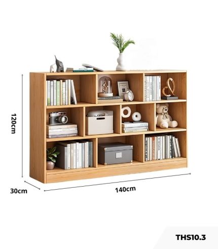 Tủ hồ sơ THS10.3 140x120 - Vân gỗ nhạt