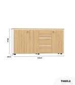 Tủ hồ sơ THS11.2 160x80 - Vân gỗ nhạt