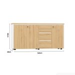 Tủ hồ sơ THS11.2 160x80 - Vân gỗ nhạt
