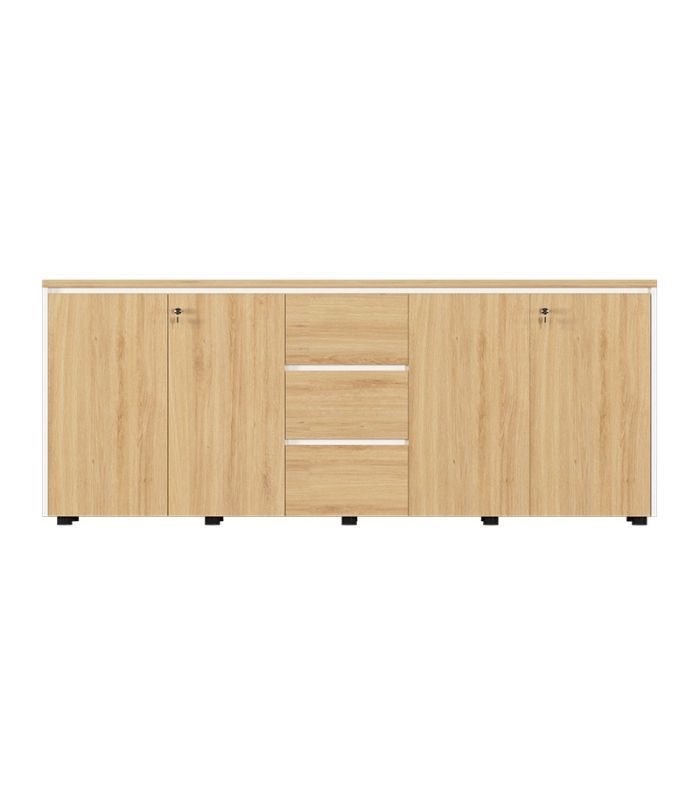 Tủ hồ sơ THS11.4 200x80 - Vân gỗ kết hợp Trắng