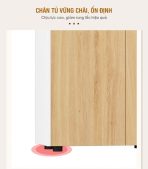 Tủ hồ sơ THS11.4 200x80 - Vân gỗ kết hợp Trắng