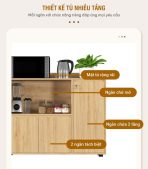 Tủ hồ sơ THS12.1 120x100 - Vân gỗ nhạt