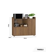 Tủ hồ sơ THS12.2 120x100 - Vân gỗ đậm