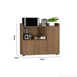 Tủ hồ sơ THS12.2 120x100 - Vân gỗ đậm