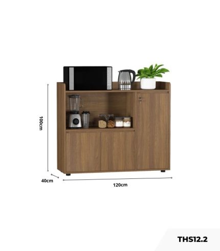 Tủ hồ sơ THS12.2 120x100 - Vân gỗ đậm