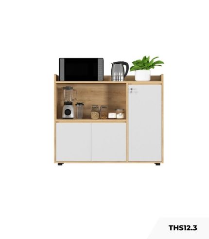 Tủ hồ sơ THS12.3 120x100 - Vân gỗ kết hợp Trắng