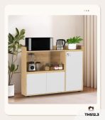 Tủ hồ sơ THS12.3 120x100 - Vân gỗ kết hợp Trắng