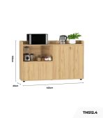 Tủ hồ sơ THS12.4 160x100 - Vân gỗ nhạt