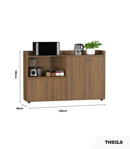 Tủ hồ sơ THS12.5 160x100 - Vân gỗ đậm