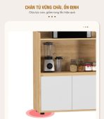 Tủ hồ sơ THS12.6 160x100 - Vân gỗ kết hợp Trắng