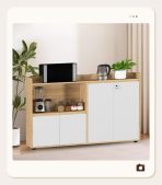 Tủ hồ sơ THS12.6 160x100 - Vân gỗ kết hợp Trắng