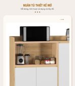 Tủ hồ sơ THS12.6 160x100 - Vân gỗ kết hợp Trắng