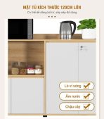 Tủ hồ sơ THS12.6 160x100 - Vân gỗ kết hợp Trắng