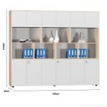 Tủ hồ sơ THS15.1 240x200 - Trắng kết hợp Vân gỗ nhạt