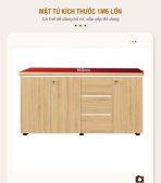Tủ hồ sơ THS17.1 240x200 - Vân gỗ đậm kết hợp Đen
