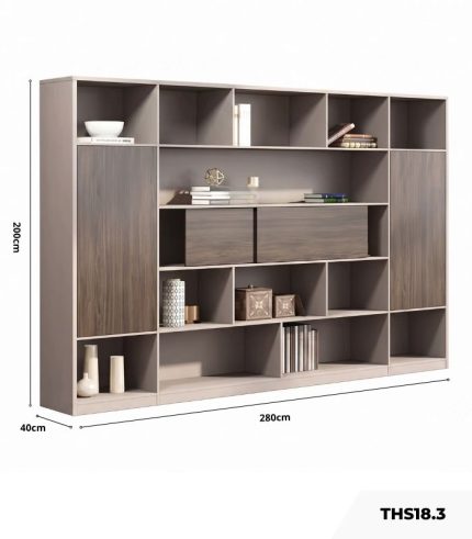 Tủ hồ sơ THS18.3 280x200 - Vân gỗ