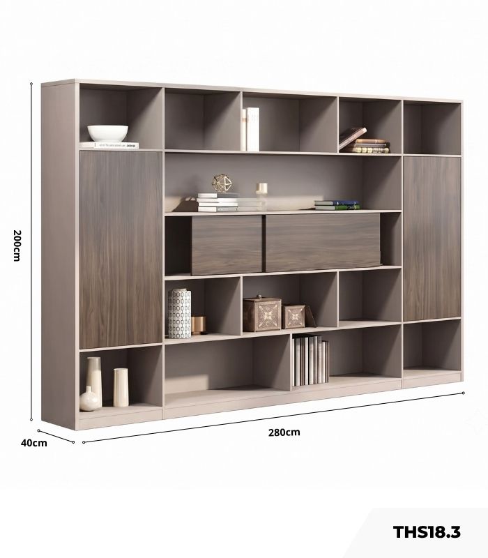 Tủ hồ sơ THS18.3 280x200 - Vân gỗ