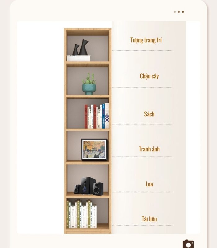 Tủ hồ sơ THS20.1 40x180 - Vân gỗ nhạt