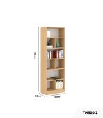 Tủ hồ sơ THS20.2 60x180 - Vân gỗ nhạt