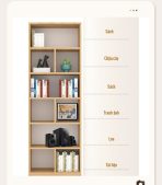 Tủ hồ sơ THS20.2 60x180 - Vân gỗ nhạt