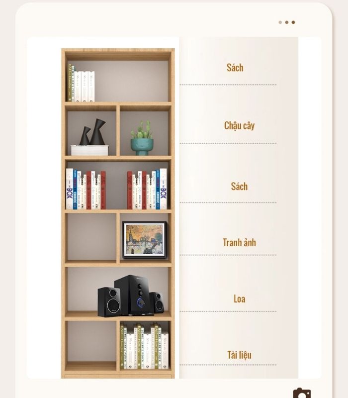 Tủ hồ sơ THS20.2 60x180 - Vân gỗ nhạt