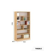 Tủ hồ sơ THS20.3 90x180 - Vân gỗ nhạt