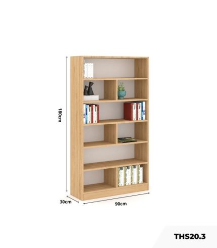 Tủ hồ sơ THS20.3 90x180 - Vân gỗ nhạt