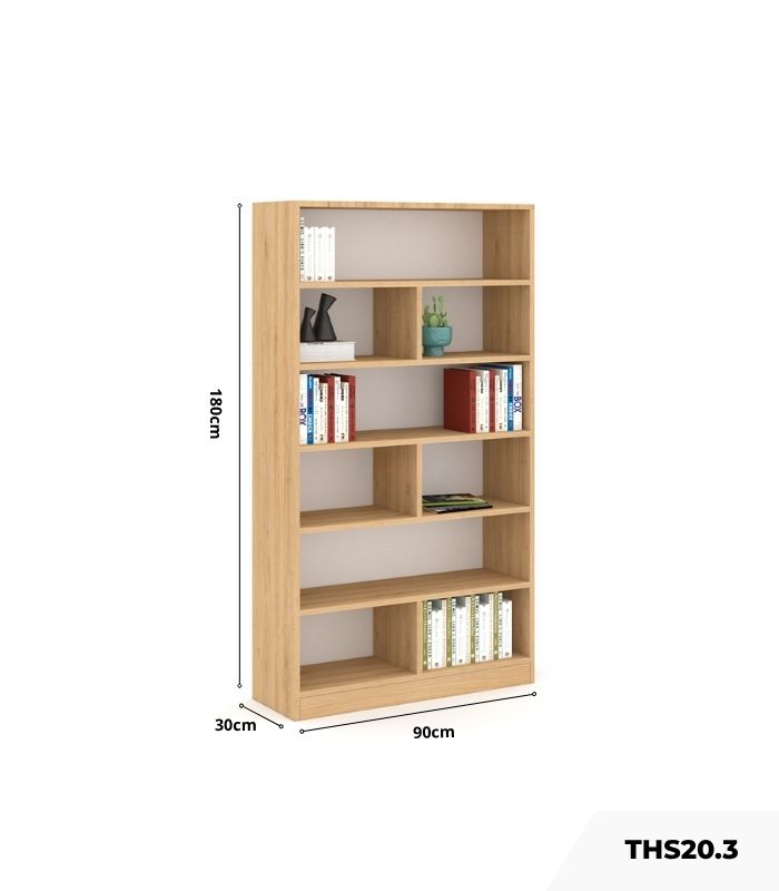 Tủ hồ sơ THS20.3 90x180 - Vân gỗ nhạt