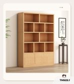 Tủ hồ sơ THS21.1 90x180 - Trắng kết hợp Vân gỗ nhạt