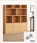 Tủ hồ sơ THS21.1 90x180 - Trắng kết hợp Vân gỗ nhạt