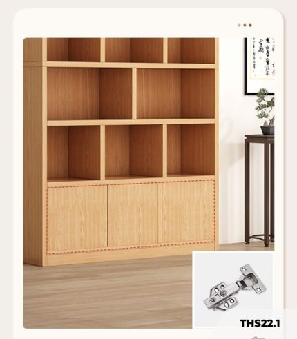 Tủ hồ sơ THS21.1 90x180 - Trắng kết hợp Vân gỗ nhạt