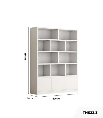 Tủ hồ sơ THS22.3 100x180 -Trắng