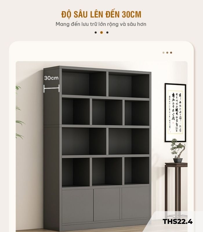 Tủ hồ sơ THS22.4 100x180 - Ghi